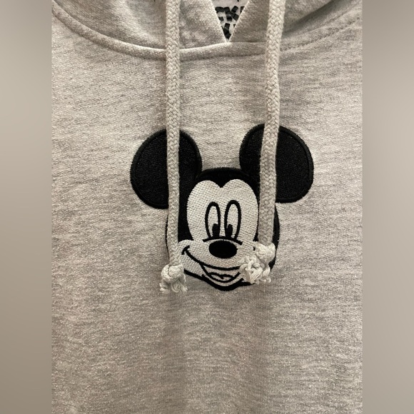 Disney Mickey Mouse Grey XS 0-2 Hoodie Sweatshirt Cotton Stars Lounge Wear Fall - Picture 5 of 9
